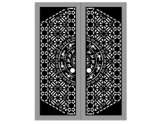 File cnc thiết kế cổng 2 cánh file cad đẹp dxf 2d