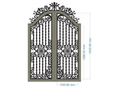 File cnc thiết kế cổng 2 cánh mới thiết kế hiện đại đẹp