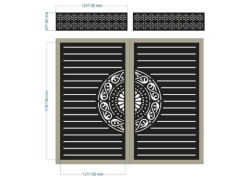 File cnc thiết kế cổng 2 cánh và ô thoáng