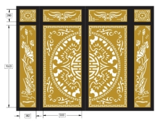 File cnc thiết kế cổng trống đồng dơi hoa sen
