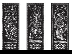 File cnc thiết kế cổng tùng cúc trúc mai bản vẽ đẹp nhất