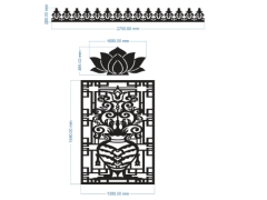 File cnc thiết kế hoa văn bình sen