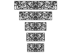 File cnc thiết kế lan can 5 kích thước xây dựng dxf