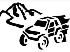 File cnc thiết kế logo xe leo núi dxf