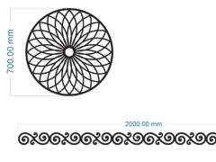 File cnc thiết kế mái kính tròn và diềm mái