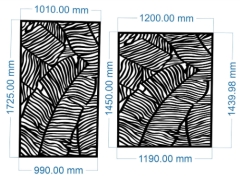File cnc thiết kế vách ngăn lá chuối đẹp