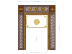File cnc thiết kế vách ngăn phòng thờ dxf