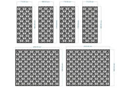 File cnc vách ngăn 3 kích thước thiết kế