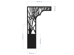 File cnc vách ngăn mẫu họa tiết cây đẹp dxf