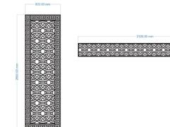 File cnc vách ngăn mẫu họa tiết tròn dxf