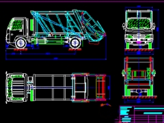 File đồ án bản vẽ kỹ thuật ôtô chở và ép rác cơ sở xe hino wu 422l – bản vẽ thùng phụ và xy lanh nâng hạ thùng phụ