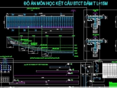 File đồ án bê tông cốt thép – dầm t l=15m no1 đầy đủ tm,bv, excel