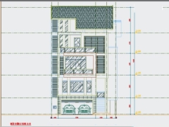 File dwg Bản vẽ  biệt thự 4 tầng 10x19.5m (full kiến trúc, nội thất)