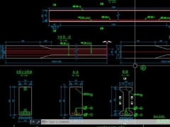 File dwg file bản vẽ dầm cầu chữ i căng trước l=12m, 13m, 14m, 15m cầu giao thông nông thôn