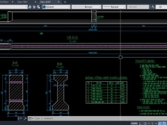 File dwg file bản vẽ định hình dầm i căng trước 18m cầu giao thông nông thôn