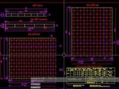 File dwg hồ sơ cầu bản mố nhẹ đổ tại chỗ l=6m b=5m