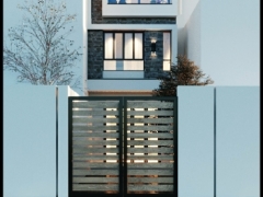 File dwg mẫu nhà phố 3 tầng kích thước 4x18m - Full kiến trúc, kết cấu, điện nước