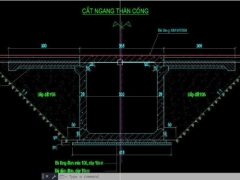 File dwg thiết kế cống hộp 3×3 kèm khối lượng