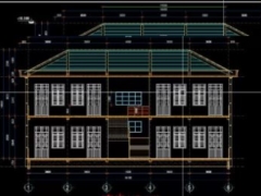 File dwg trường tiểu học 2 tầng 8.5x18.6m