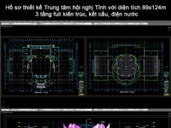 File file cad trung tâm hội nghị tỉnh đẹp mắt