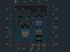 File kiến trúc mẫu biệt thự 4 tầng 15x28m