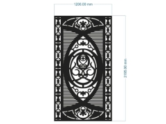 File mẫu cnc cổng 1 cánh mẫu mới dxf