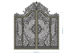 File mẫu cổng mẫu biệt thự file cad đệp 2 cánh