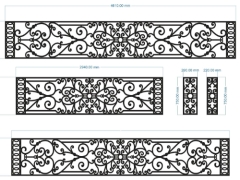 File mẫu lan can cnc mẫu trên dwg