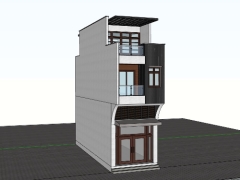 File mẫu nhà ở phố 3 tầng 4.5x13m