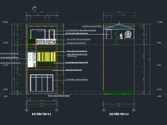 File mẫu nhà phố 2 tầng 5x16m