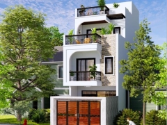 File mẫu nhà phố 3 tầng 5x16m