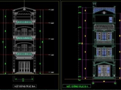 File nhà ở phố 4 tầng 5x15m kiến trúc