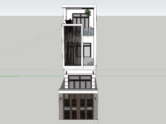 File nhà phố 3 tầng hiện đại 4x25m