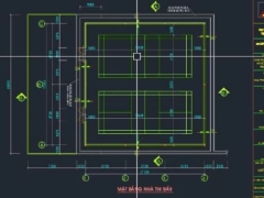 File nhà thi đấu cầu lông 17x17.5m