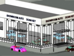 File Revit  dựng cửa hàng bán xe hơi - xe ô tô - Showroom Oto