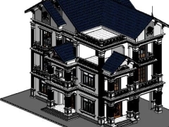 File revit mẫu biệt thự 3 tầng kích thước thiết kế 9.7x14.2m
