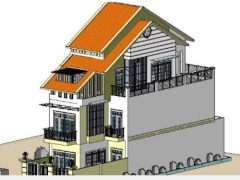 File revit nhà biệt thự 3 tầng 6x16m