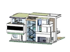 File revit nhà biệt thự 3 tầng sang trọng 11x24m