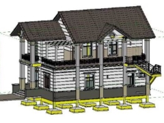 File revit nhà ở phố 2 tầng diện tích xây dựng 8x14m