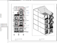 File REVIT nhà phố 4 tầng 6.4x13m Full Kiến trúc, nội thất, 3dview