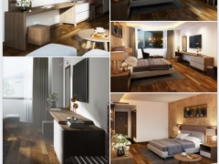 File Sketchup 2019 + Vray 4.1 Phòng ngủ khách sạn