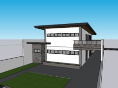 File sketchup mẫu biệt thự 2 tầng miễn phí mới nhất