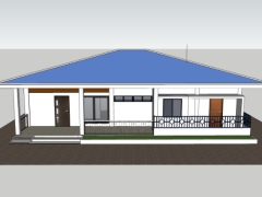 File sketchup mẫu biệt thự cấp 4 miễn phí đẹp mắt