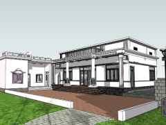 File sketchup nhà 1 tầng đẹp mắt nhất