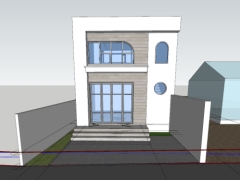 File sketchup nhà 2 tầng 5.5x11m