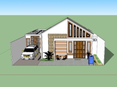 File sketchup nhà cấp 4 đẹp mắt mới nhất