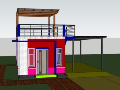 File sketchup nhà cấp 4 đẹp mắt nhất