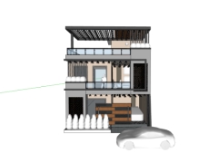 File sketchup nhà dân 3 tầng 9.15x18.3m