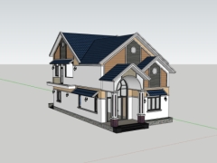 File sketchup nhà gác lửng 7.7x16.2m