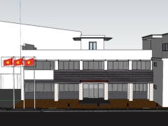 File sketchup nhà hành chính kích thước 10x20m